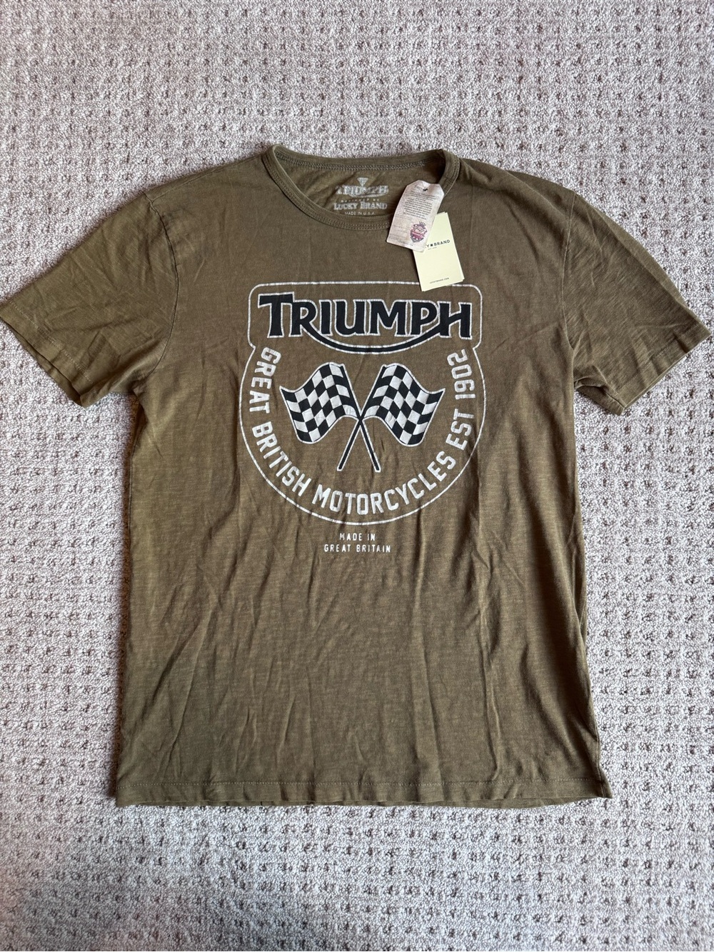 Triumph Olive Graphic Short Sleeve Tee - Green